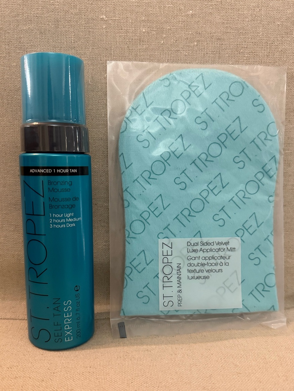 St. Tropez Self Tan Express Mousse and Luxe Applicator Mitt NEW